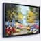 Designart - Summer Forest with Flowers - Landscape Art Print Canvas in Black Frame